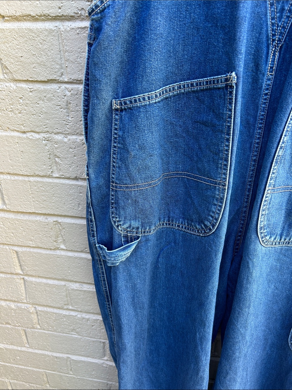Vintage 1999 GAP Denim Overalls Large | 90s Cotton Bib Carpenter Utility Jeans - Picture 9 of 14